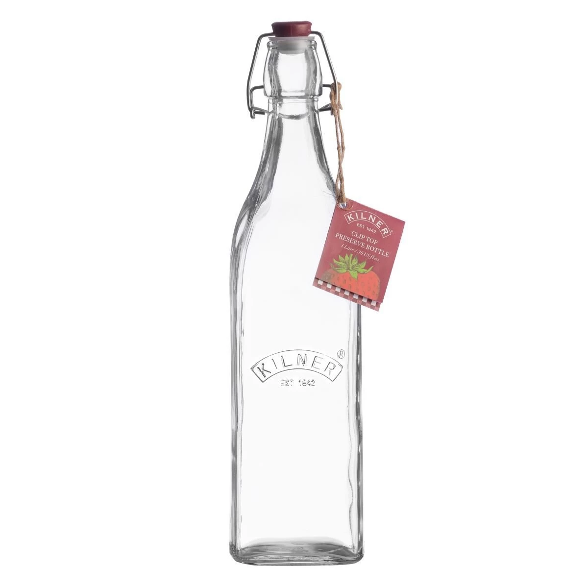 Kilner Swing Top Square Glass Bottle | 1L - Image 2