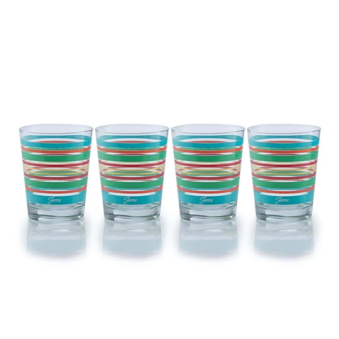 Fiesta® 15oz Double Old Fashioned Glasses (Set Of 4) | Rainbow Radiance