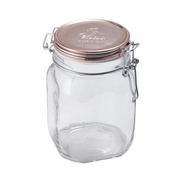 Bormioli Rocco 33.75oz Swing Top Fido Jar | Copper Lid