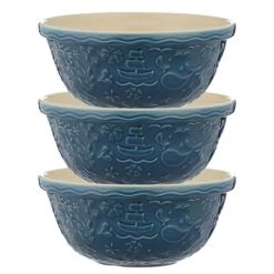 Mason Cash - Nautical Mixing Bowl Set Navy Blue 29cm 3pce