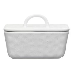 Ecology - Speckle Butter Dish With Lid Milk 15.5cm