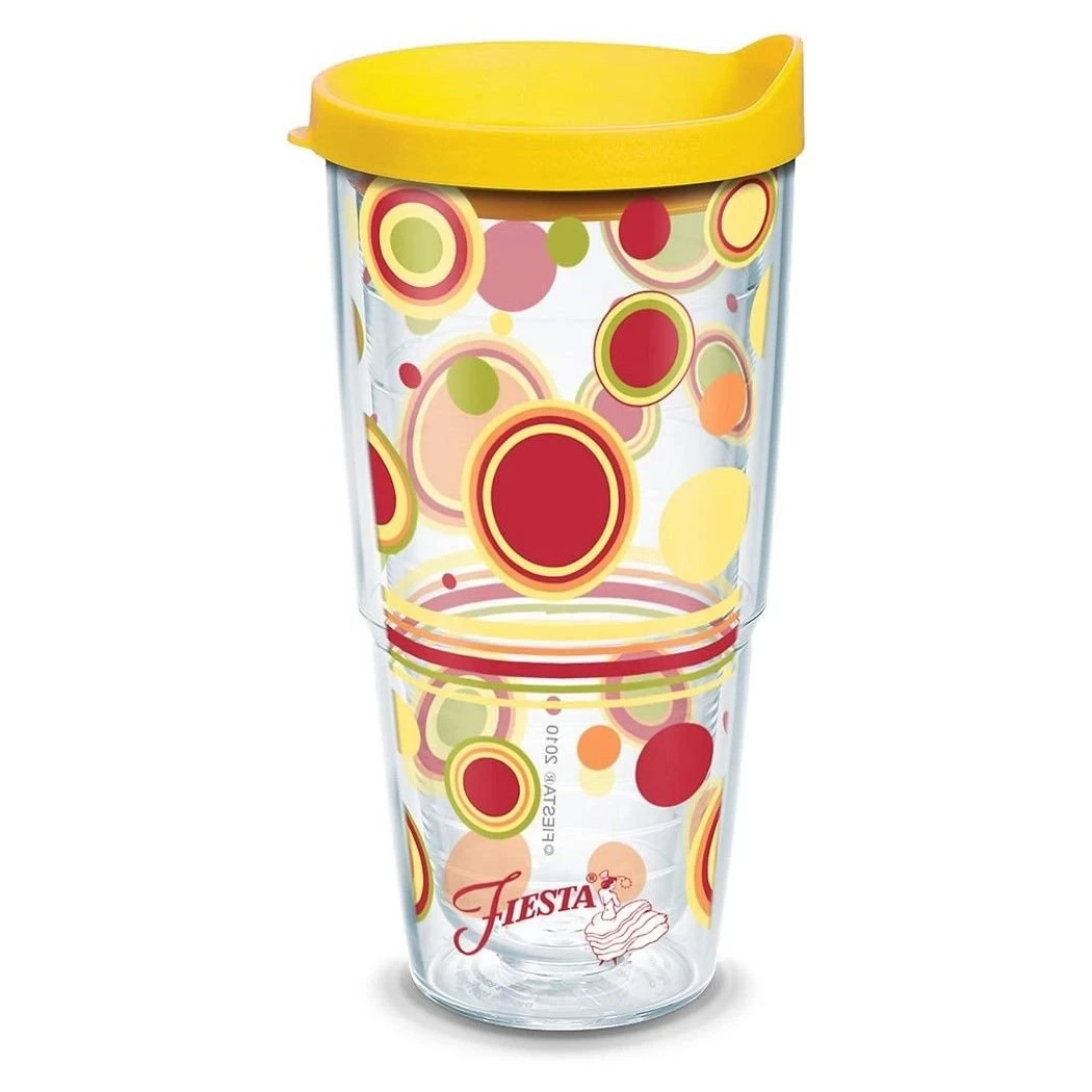 Tervis® 24oz Double-Walled Insulated Tumbler With Lid | Fiesta® Dots - Sunny