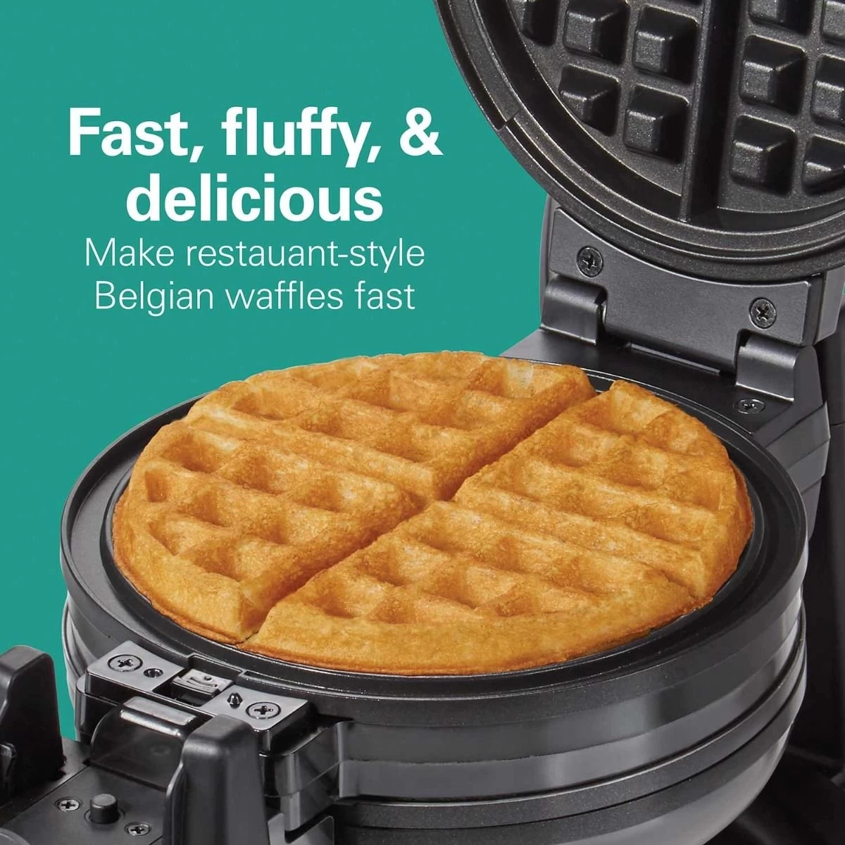 Hamilton Beach 7" Round Belgian Waffle Maker - Image 2
