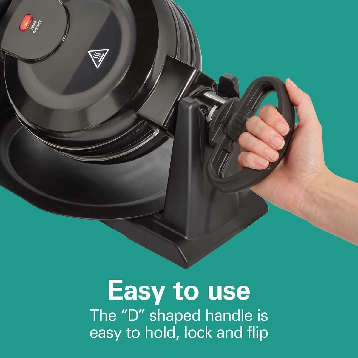 Hamilton Beach 7" Round Belgian Waffle Maker - Image 5