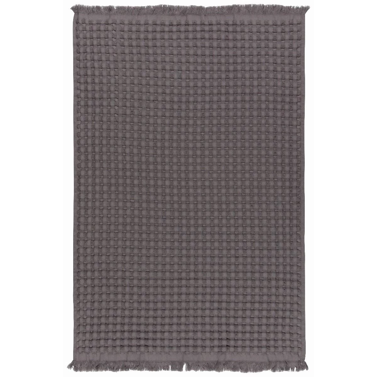 Danica Heirloom Textured Waffle Weave Hand Towel | Charcoal