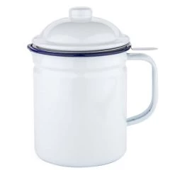 Falcon - Enamel Dripping Container White