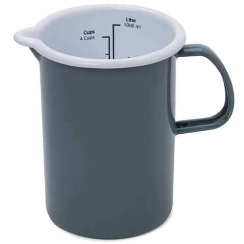 Falcon - Enamel Measuring Jug Grey 1L