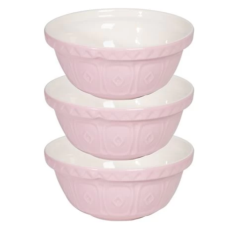 Mason Cash - Mixing Bowl Powder Pink 24cm Set 3pce