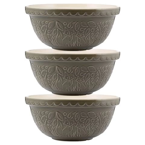 Mason Cash - In The Forest Mixing Bowl Fox Grey Set 3pce