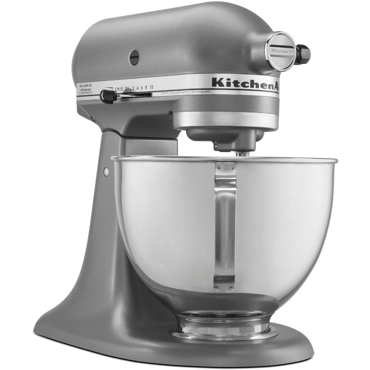 KitchenAid Deluxe 4.5 Quart Tilt-Head Stand Mixer | Silver - Image 3
