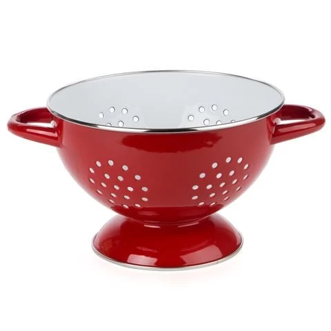 Retro Kitchen - Enamel Colander Red