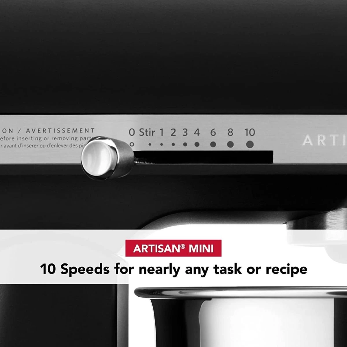 KitchenAid 3.5-Quart Artisan Mini Plus Tilt-Head Stand Mixer | Cast Iron Black - Image 4