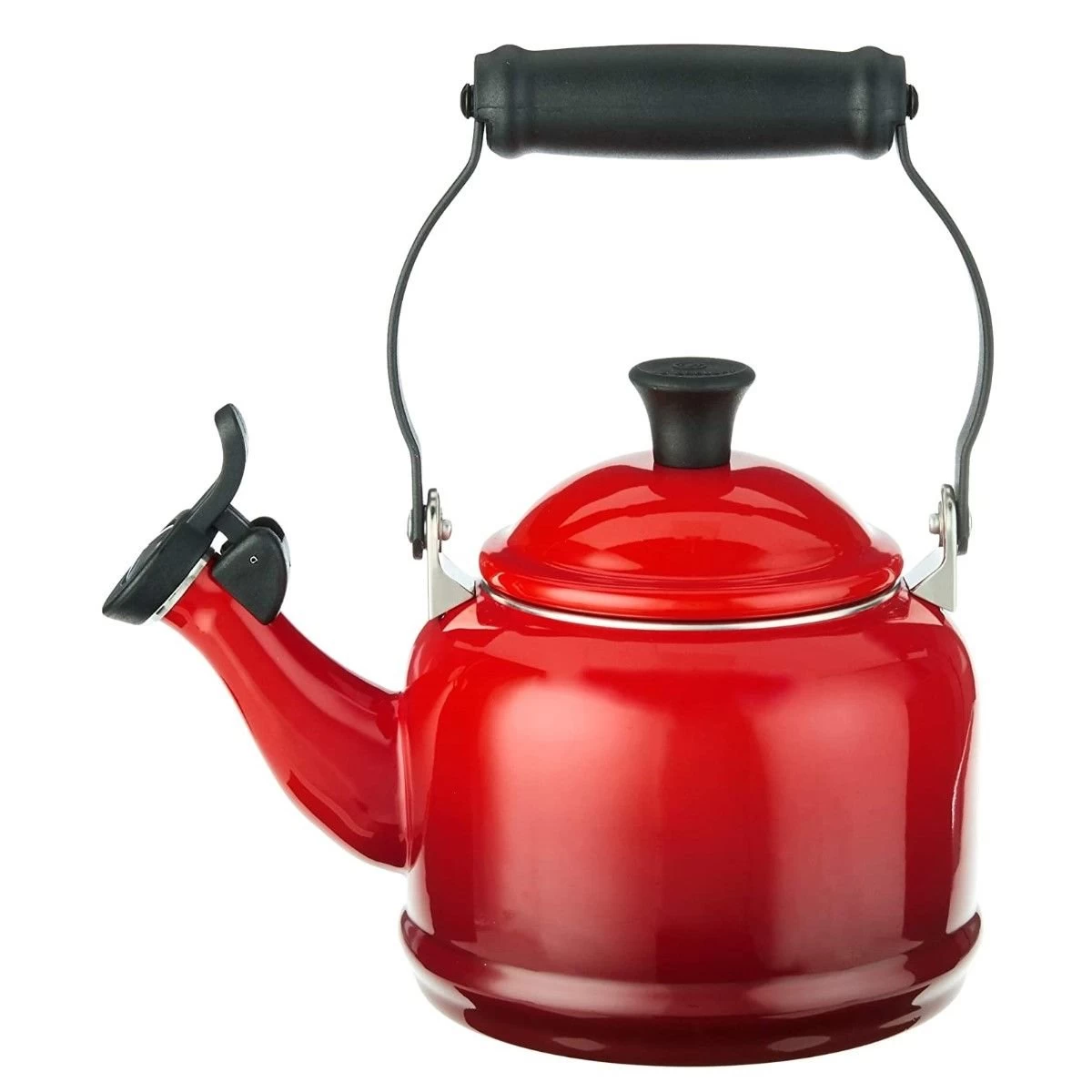 Le Creuset 1.25 Qt. Demi Kettle Tea Pot + 2 - 14oz Mugs Set | Cerise/Cherry Red - Image 3