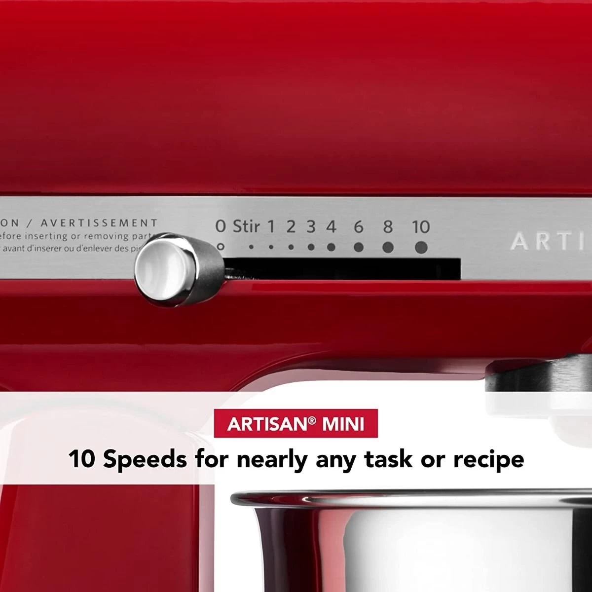 KitchenAid 3.5-Quart Artisan Mini Plus Tilt-Head Stand Mixer | Empire Red - Image 4