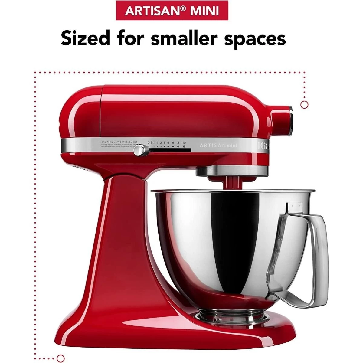 KitchenAid 3.5-Quart Artisan Mini Plus Tilt-Head Stand Mixer | Empire Red - Image 6