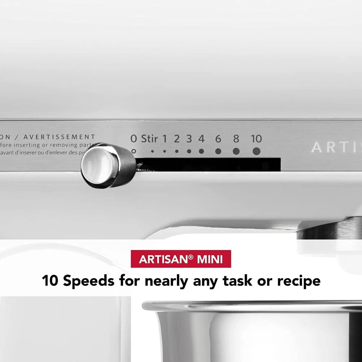 KitchenAid 3.5-Quart Artisan Mini Plus Tilt-Head Stand Mixer | White - Image 4