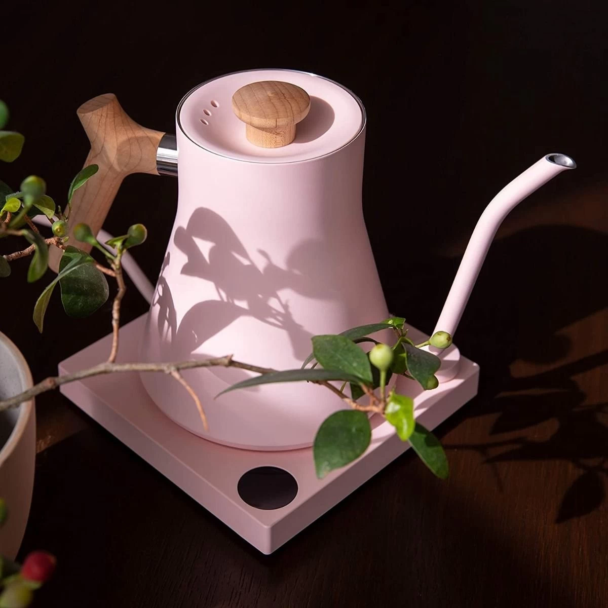 Fellow Stagg EKG Electric Pour Over Kettle | Warm Pink & Maple - Image 4
