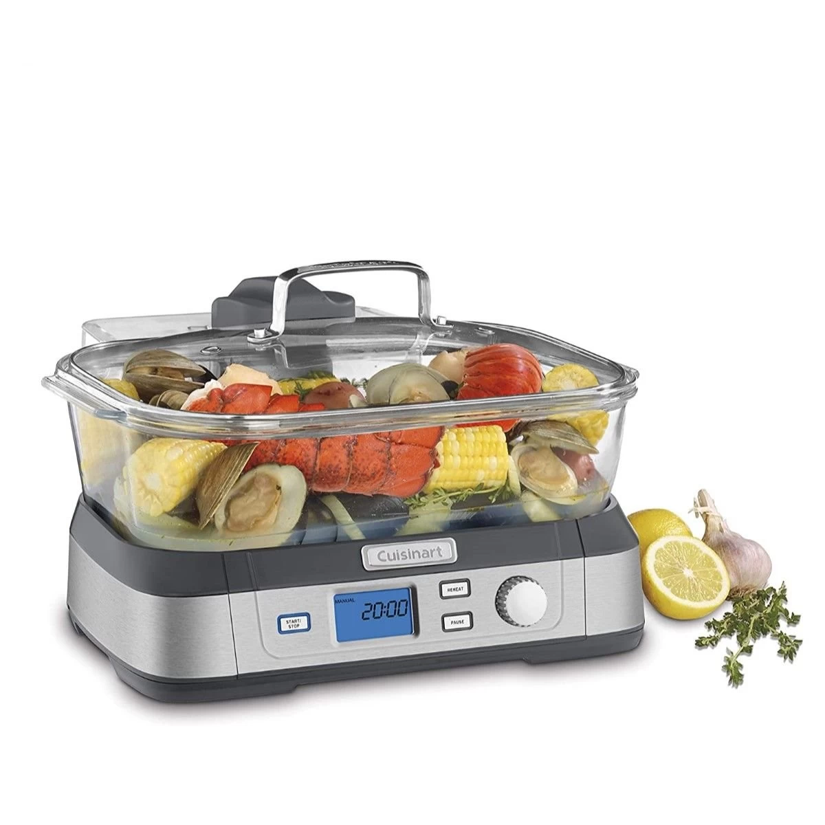 Cuisinart CookFreshâ„¢ Digital Glass Steamer | Stainless Steel - Image 3