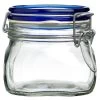 Bormioli Rocco 0.5L Swing Top Fido Canning Jar | Blue Lid