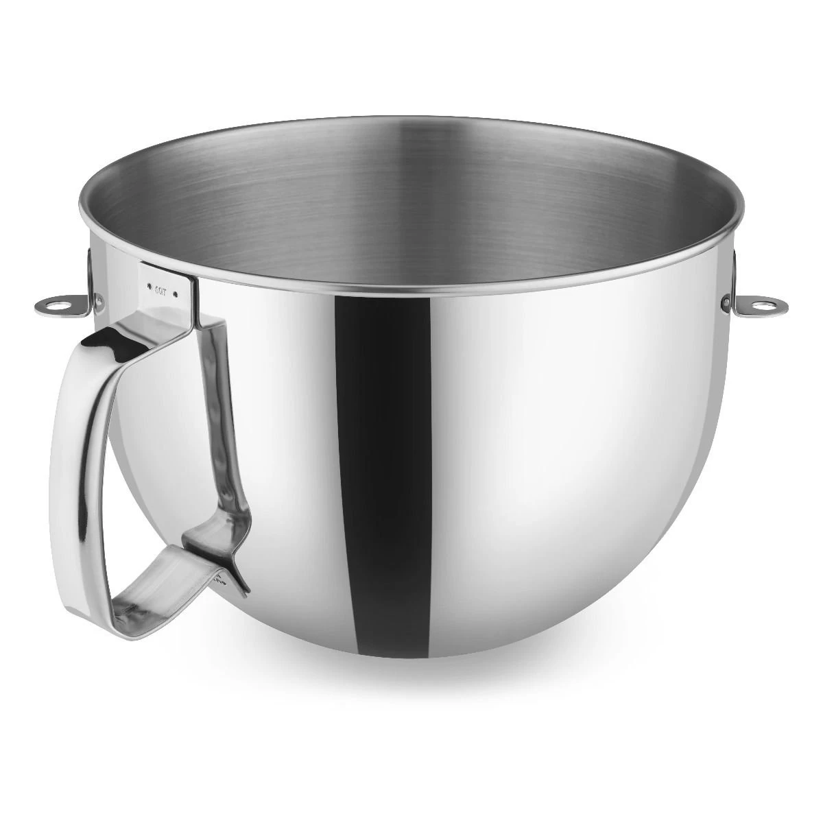 KitchenAid 6-Quart Stainless Steel Bowl W/Handle + Pouring Shield | Fits 6-Quart KitchenAid Bowl-Lift Stand Mixers - Image 3
