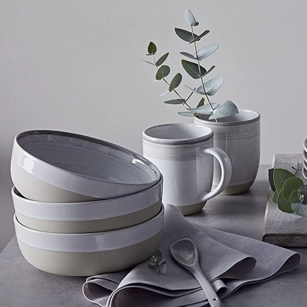 Royal Doulton Ellen DeGeneres Brushed Glaze Collection 16-Piece Dinnerware Set | White - Image 10
