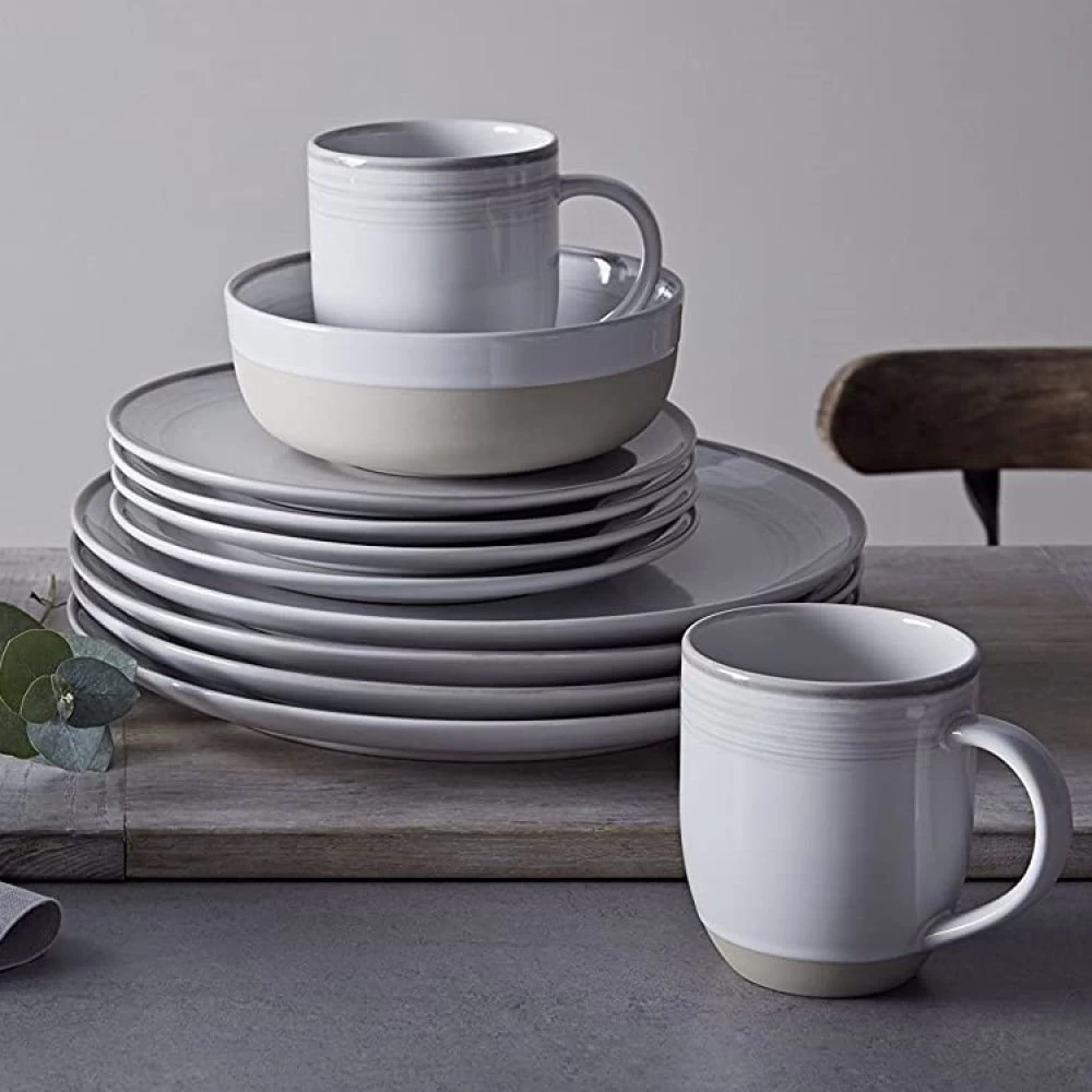 Royal Doulton Ellen DeGeneres Brushed Glaze Collection 16-Piece Dinnerware Set | White - Image 9