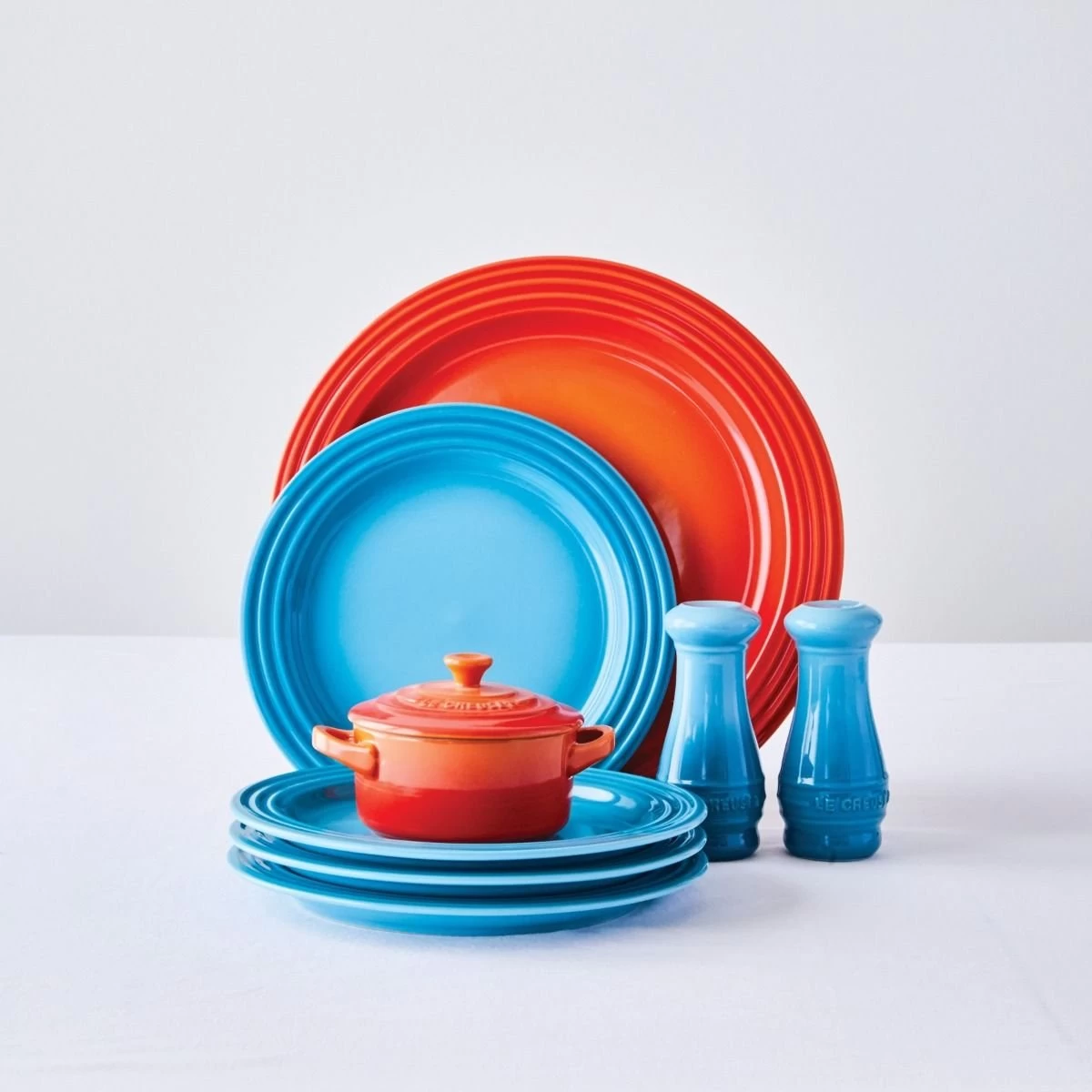 Le Creuset 2-Piece Salt & Pepper Shakers | Caribbean Blue - Image 2