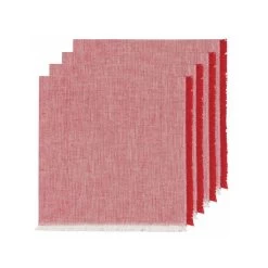 Danica Heirloom 18" Chambray Napkins (Set Of 4) | Chili