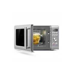 Breville The Compact Wave Soft Close Countertop Compact Microwave Oven | Silver