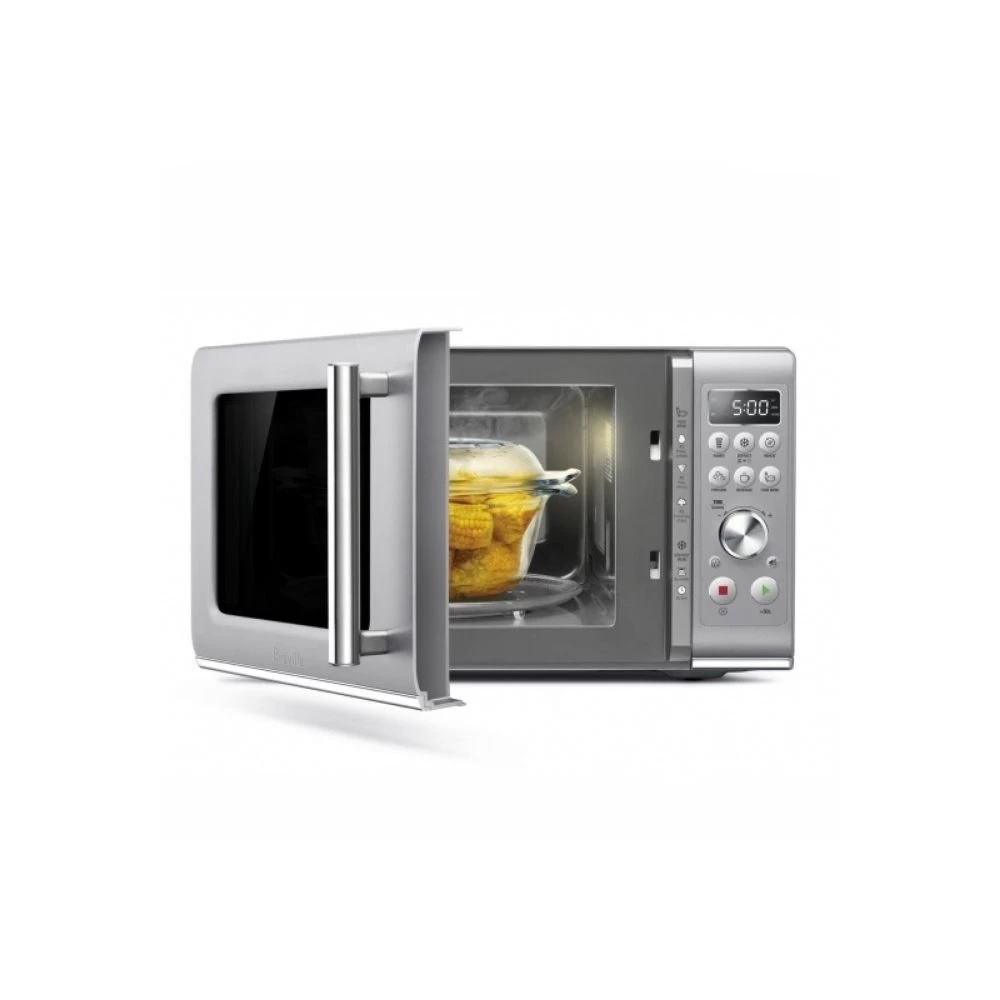 Breville The Compact Wave Soft Close Countertop Compact Microwave Oven | Silver