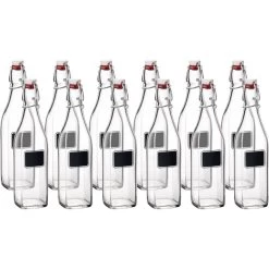 Bormioli Rocco 17oz Swing Top Bottles With Chalkboard Label | 12-pack