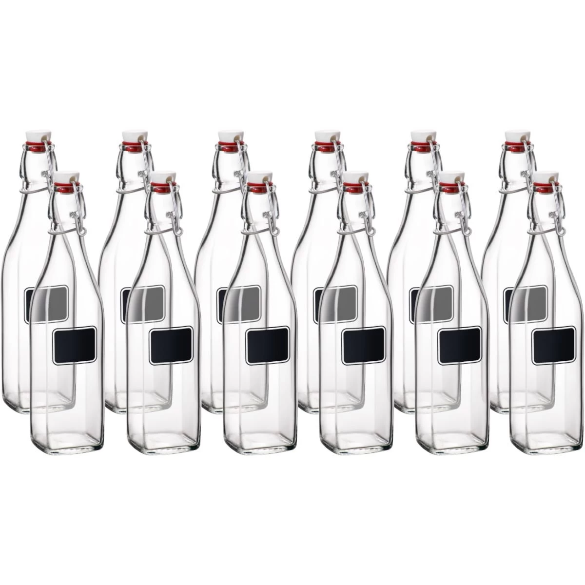 Bormioli Rocco 17oz Swing Top Bottles With Chalkboard Label | 12-pack