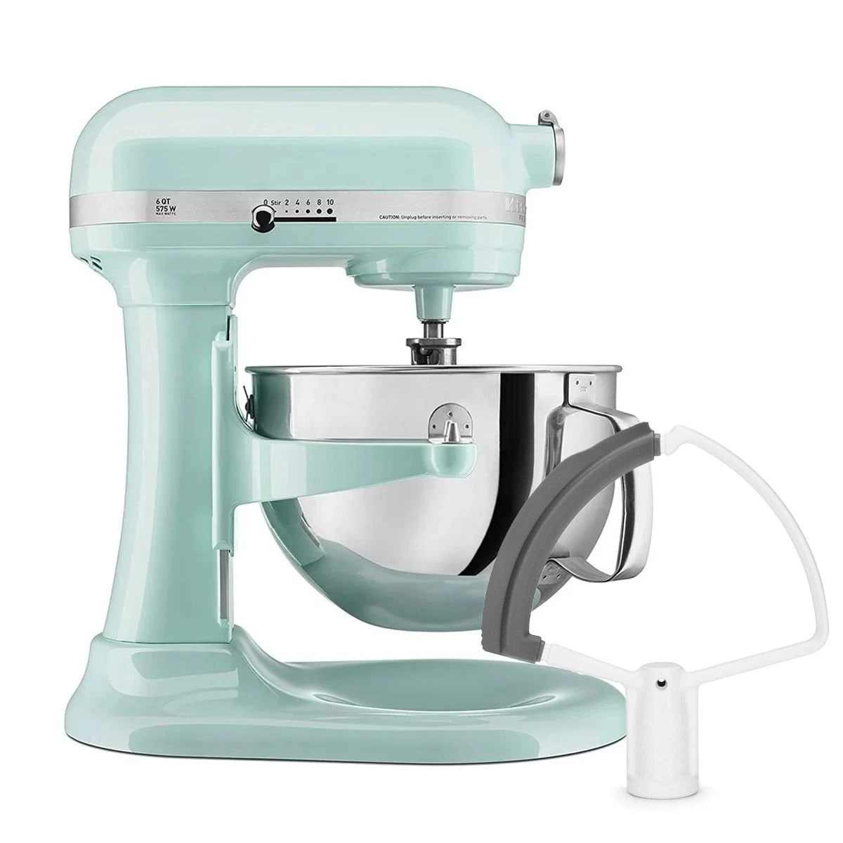 KitchenAid 6-Quart Pro 600 Bowl-Lift Stand Mixer | Ice Blue + Flex Edge Beater