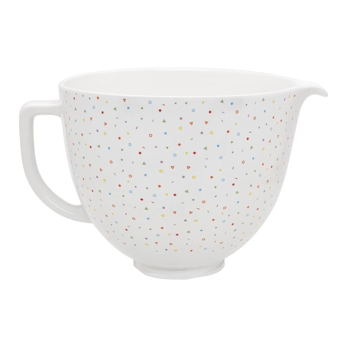 KitchenAid 5-Quart Confetti Sprinkle Ceramic Bowl + Flex Edge Beater | Fits 4.5-Quart & 5-Quart KitchenAid Tilt-Head Stand Mixers - Image 2