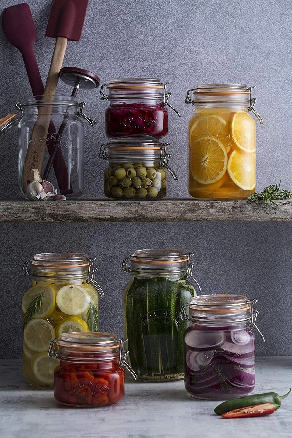 Kilner Swing Top Square Glass Jar | 1L - Image 2