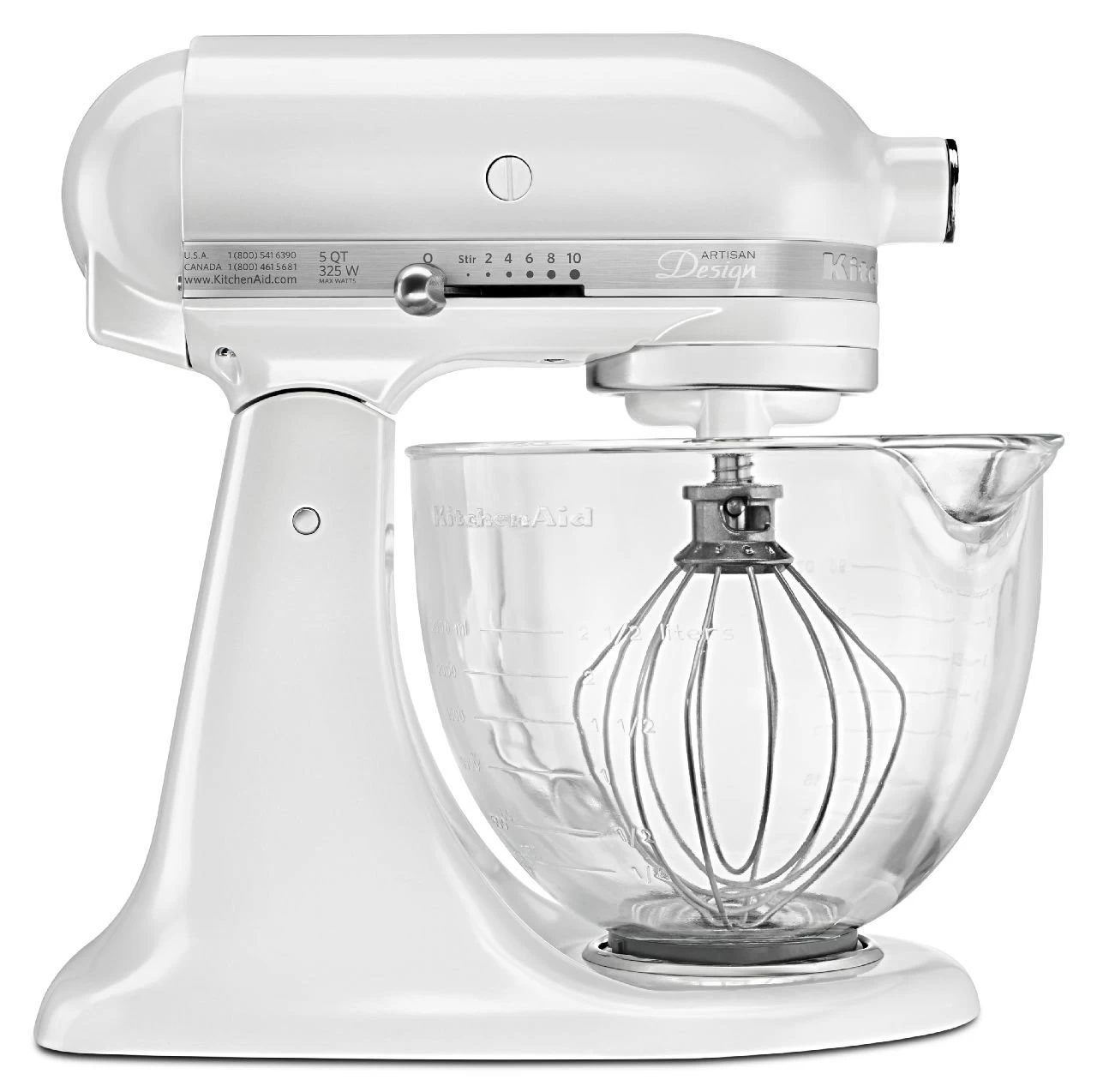 KitchenAid 5-Quart Artisan Design Series Tilt-Head Stand Mixer | Frosted Pearl