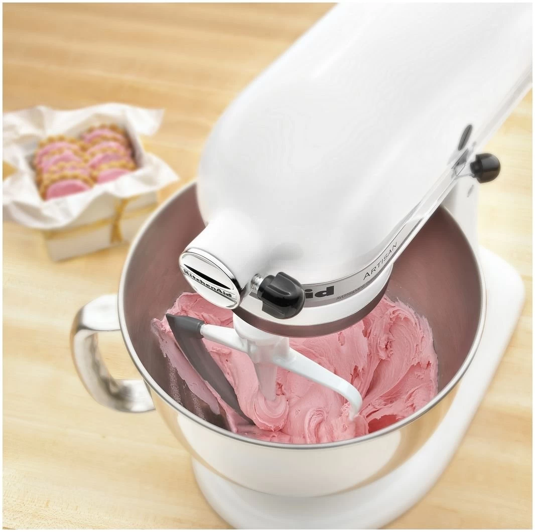 KitchenAid 5-Quart Artisan Tilt-Head Stand Mixer | Contour Silver + Flex Edge Beater - Image 4