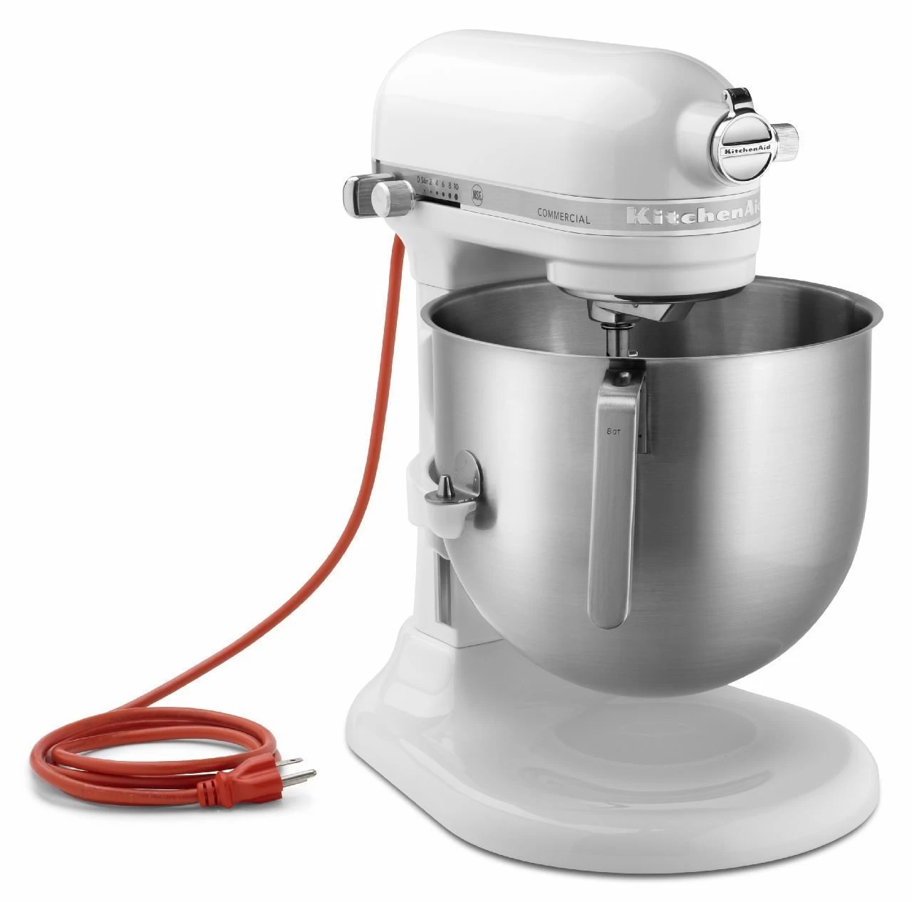 KitchenAid Commercial 8-Quart Stand Mixer | White - Image 2