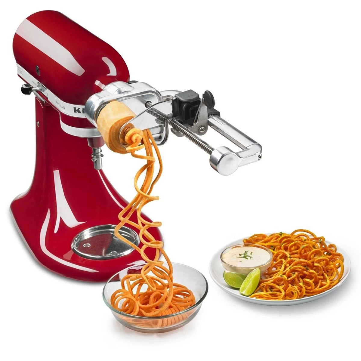 KitchenAid Spiralizer Attachment + Angel Hair & Thin Slice Blade Spiralizer Accessories - Image 6