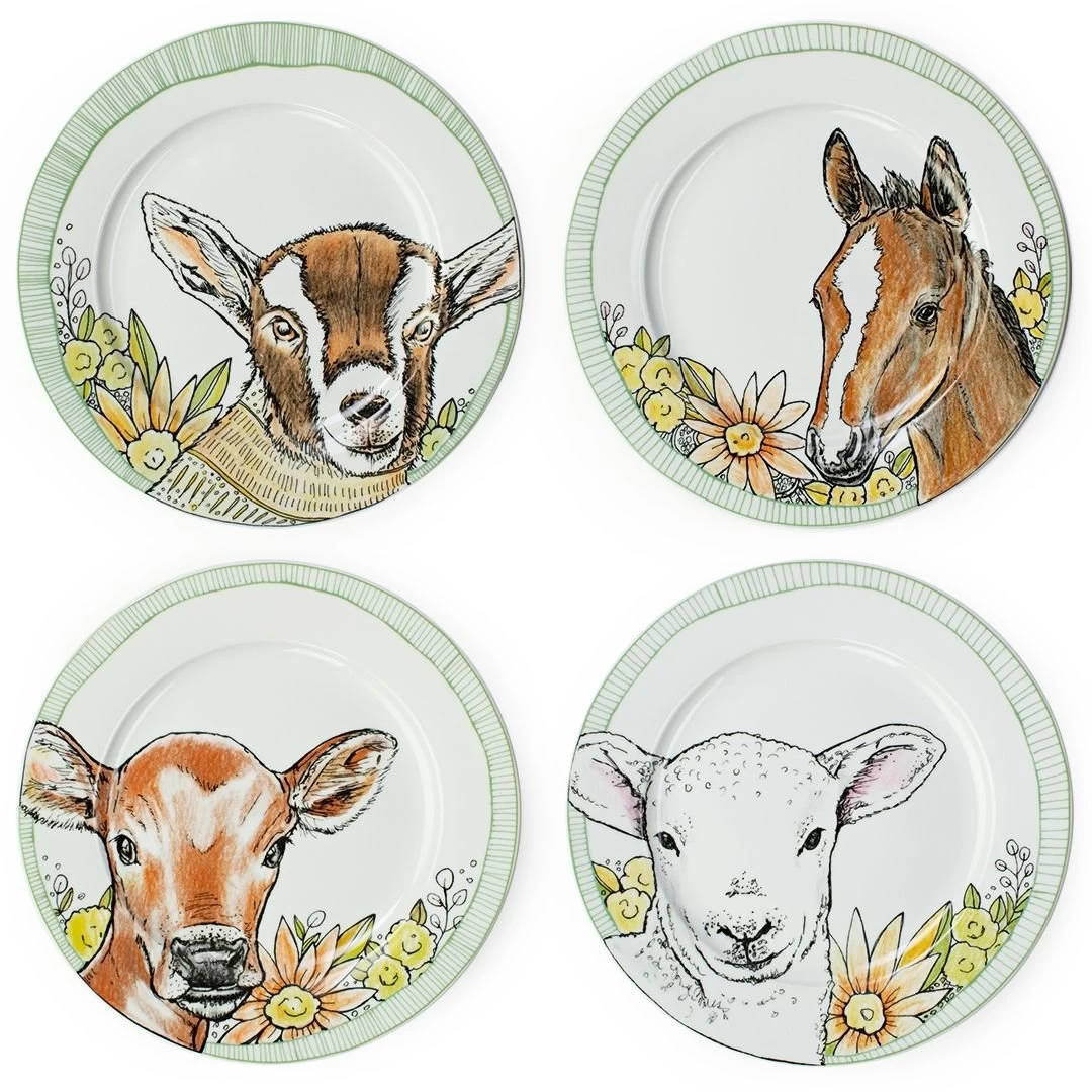 Everything Kitchens Barnyard Baby Animals 16-Piece Dinnerware Set With Mugs | Assorted - Image 2