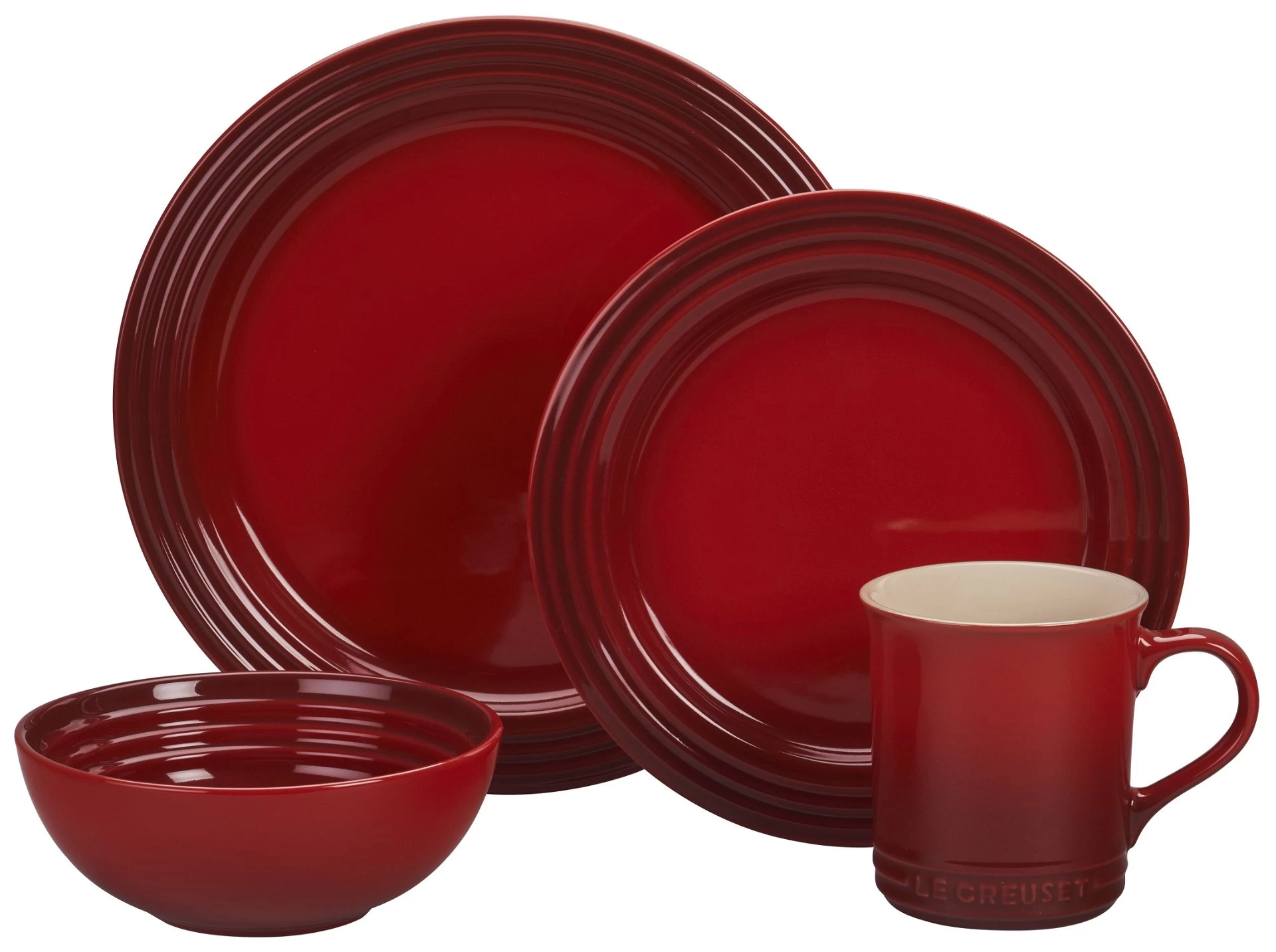 Le Creuset 16-Piece Dinnerware Set | Cerise/Cherry Red