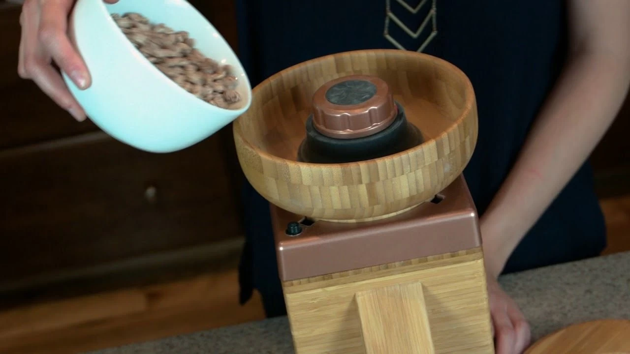 NutriMill Harvest Grain Mill | Gold + Cutting Board & Canister Bundle - Image 7