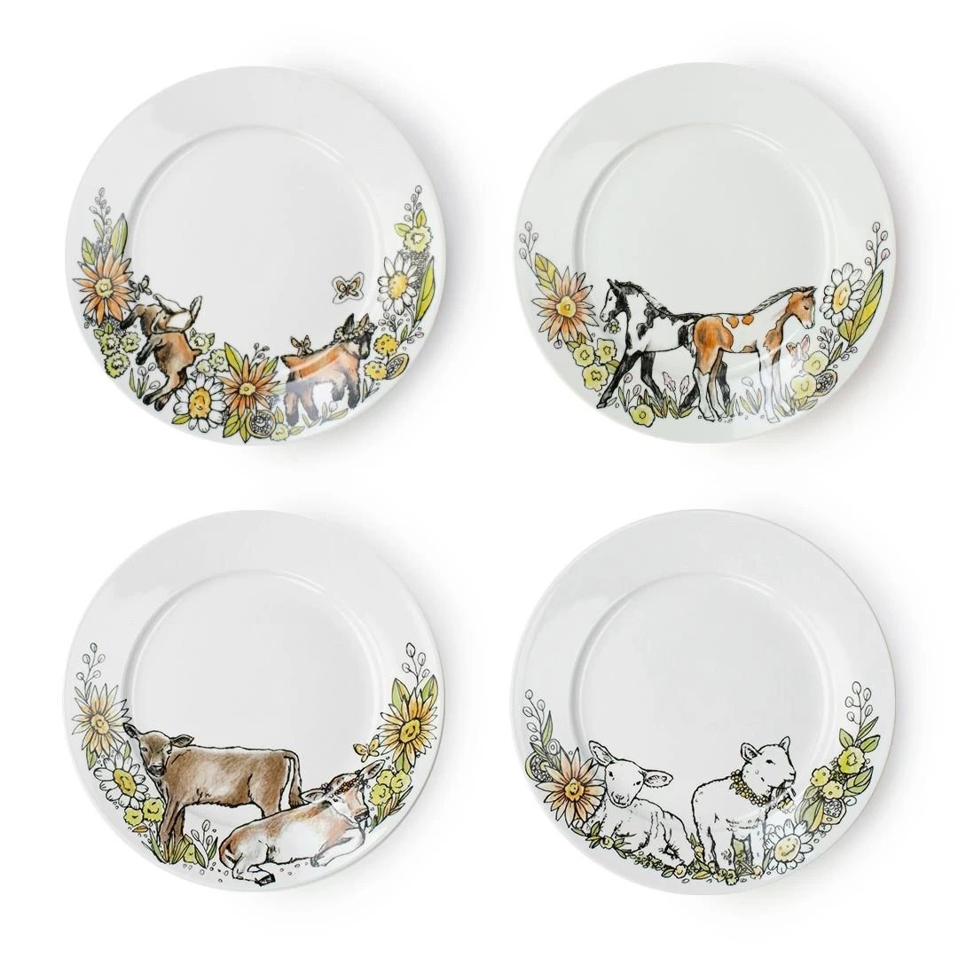 Everything Kitchens Barnyard Baby Animals 16-Piece Dinnerware Set With Mugs | Assorted - Image 3