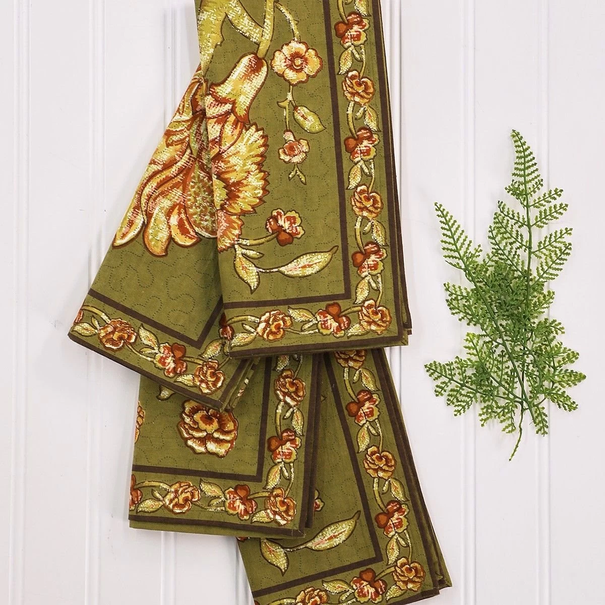 April Cornell Jacobean Garden Napkin (Set Of 4) | Olive - Image 2