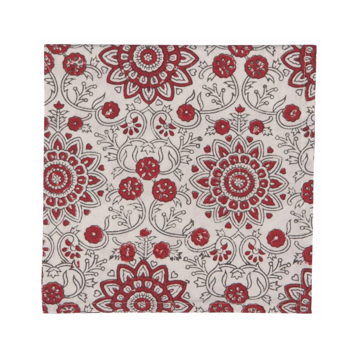 Danica Heirloom 18" Block Print Napkins (Set Of 4) | Passionflower - Image 2