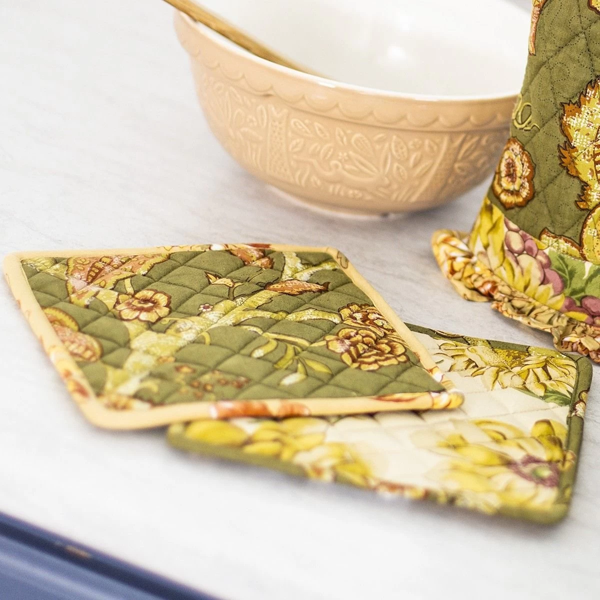 April Cornell Potholders (Set Of 2) | Pumpkin Hollow Patchwork - Image 3