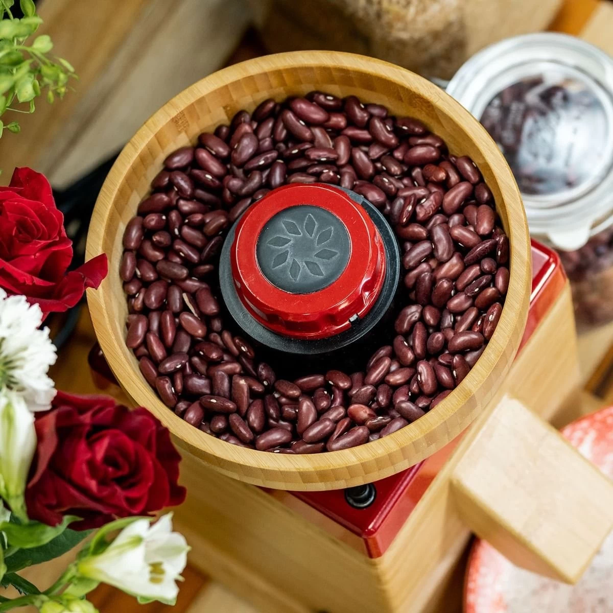 NutriMill Harvest Grain Mill | Cayenne Red Trim - Image 3