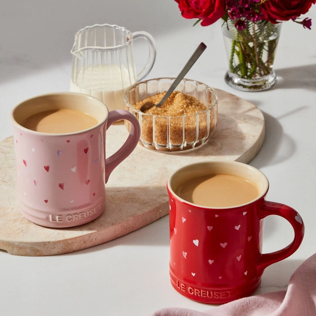 Le Creuset L'Amour Collection 14oz Mug With Heart Applique | Chiffon Pink - Image 6