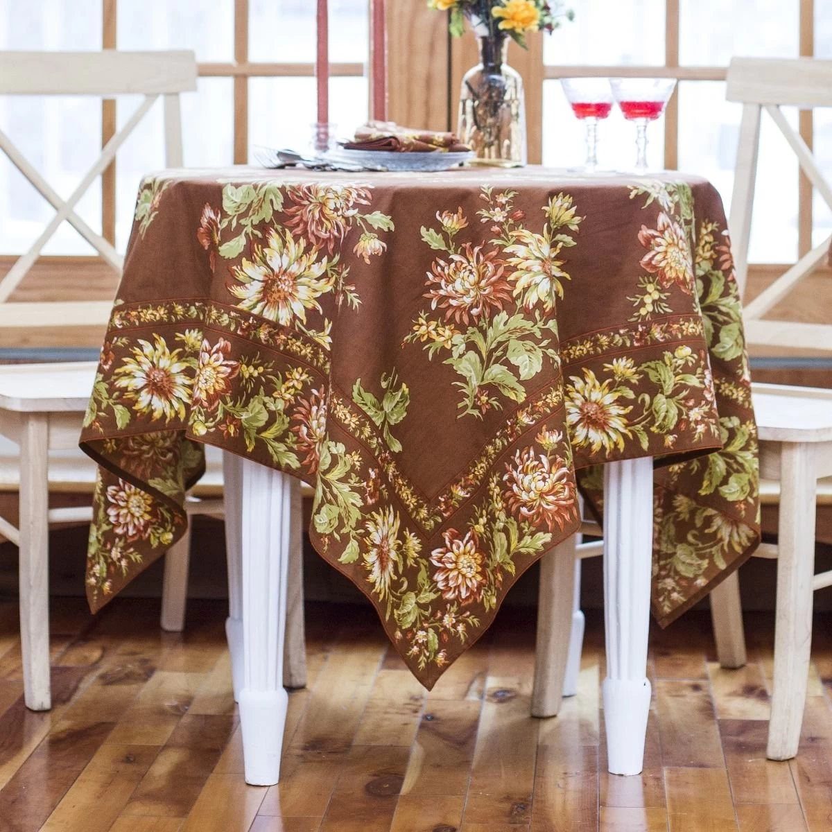 April Cornell 54" X 54" Dahlia Days Breakfast Tablecloth | Café - Image 2