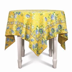 April Cornell 54" X 54" Music Breakfast Tablecloth | Gold